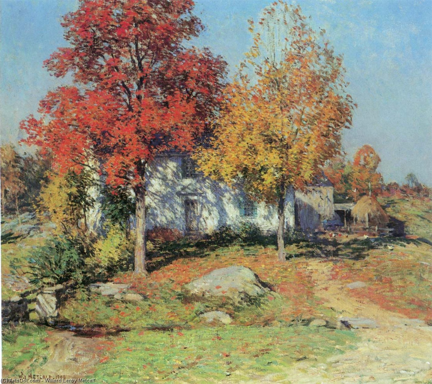 Wikioo.org - The Encyclopedia of Fine Arts - Painting, Artwork by Willard Leroy Metcalf - October