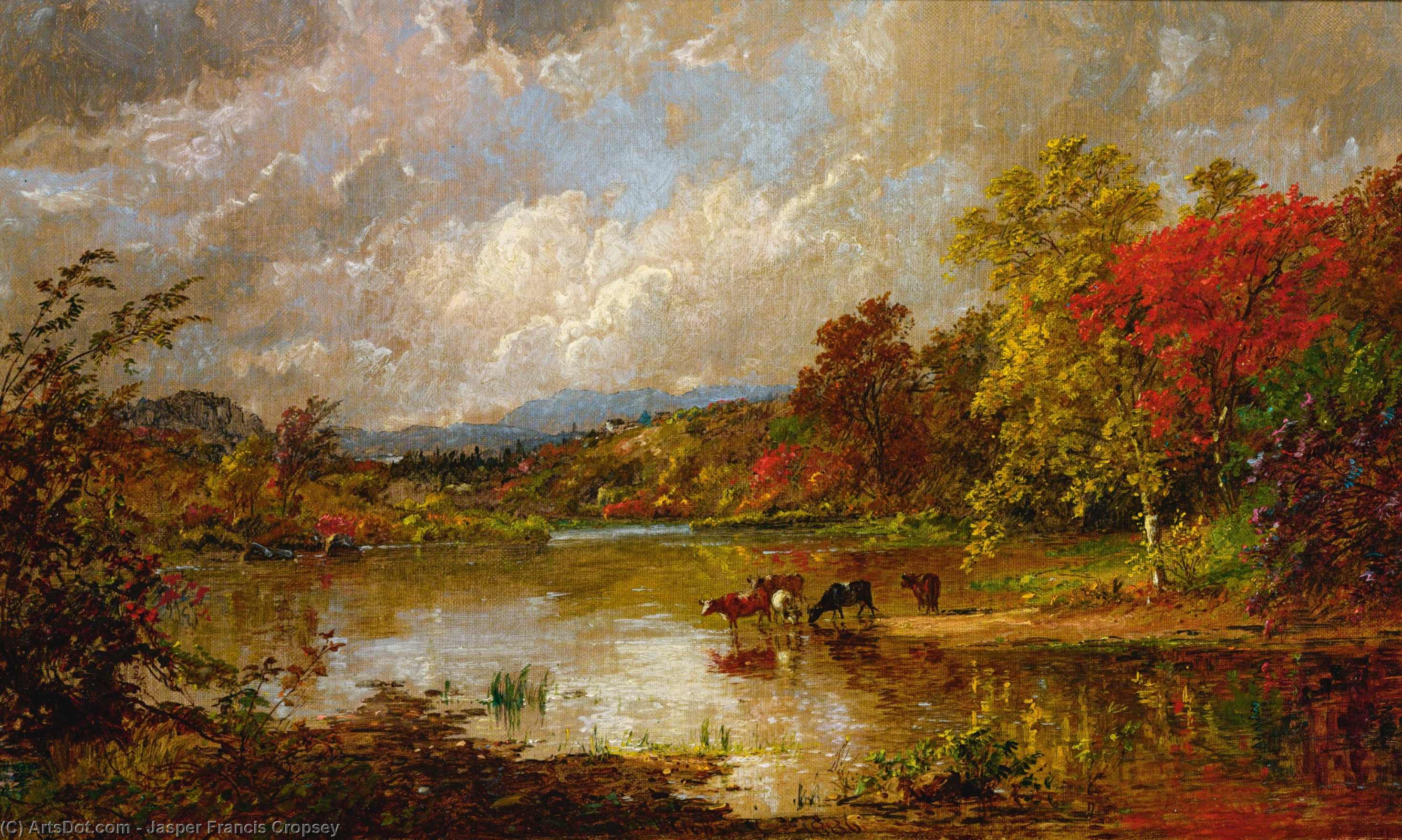 Wikioo.org - The Encyclopedia of Fine Arts - Painting, Artwork by Jasper Francis Cropsey - An October Day
