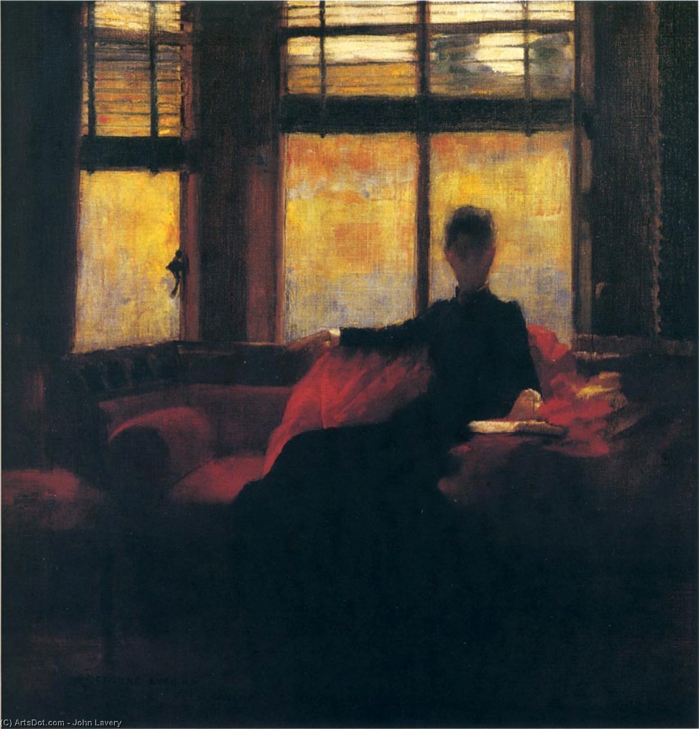 Wikioo.org - The Encyclopedia of Fine Arts - Painting, Artwork by John Lavery - An October Evening