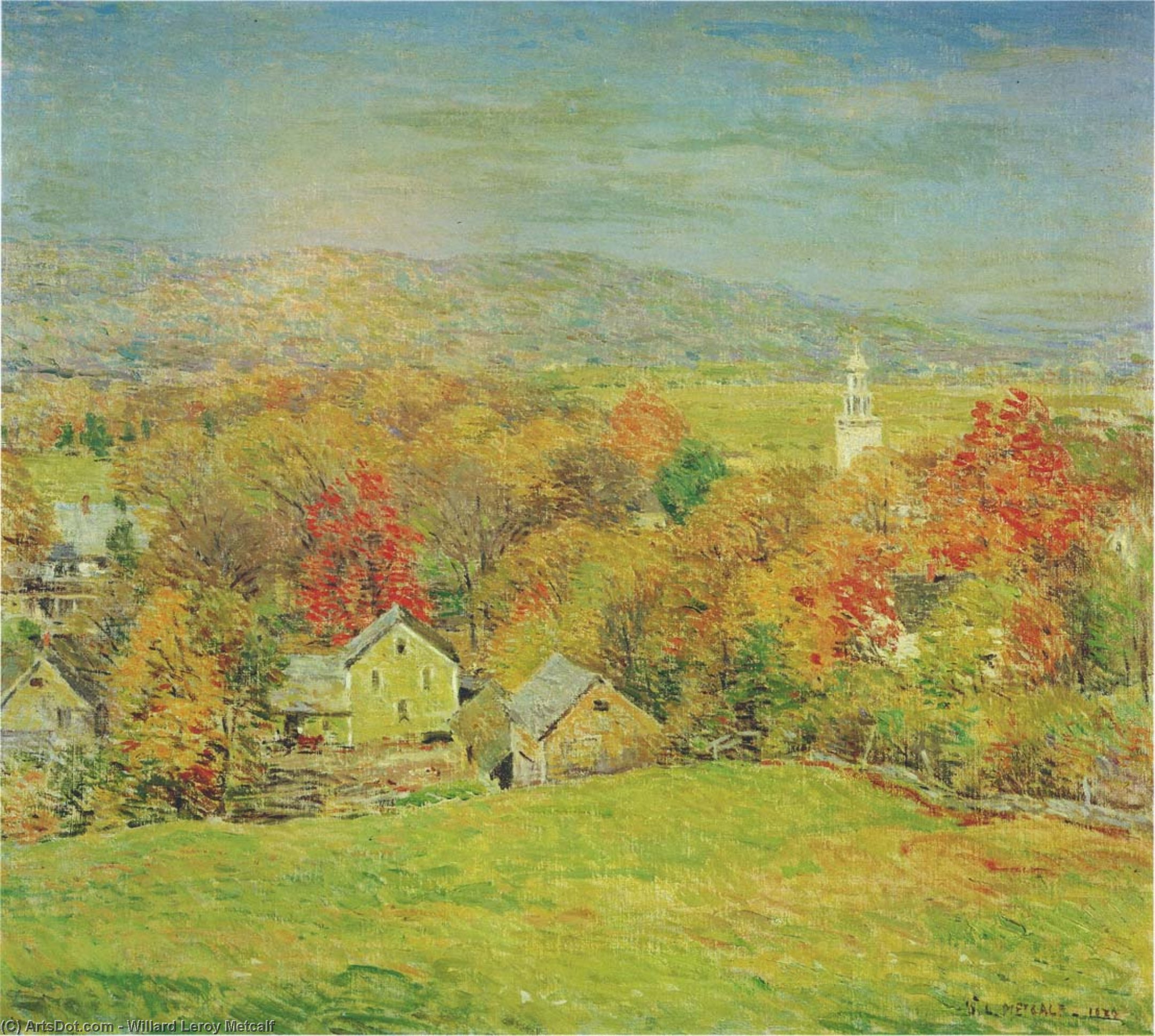 Wikioo.org - The Encyclopedia of Fine Arts - Painting, Artwork by Willard Leroy Metcalf - October Morning
