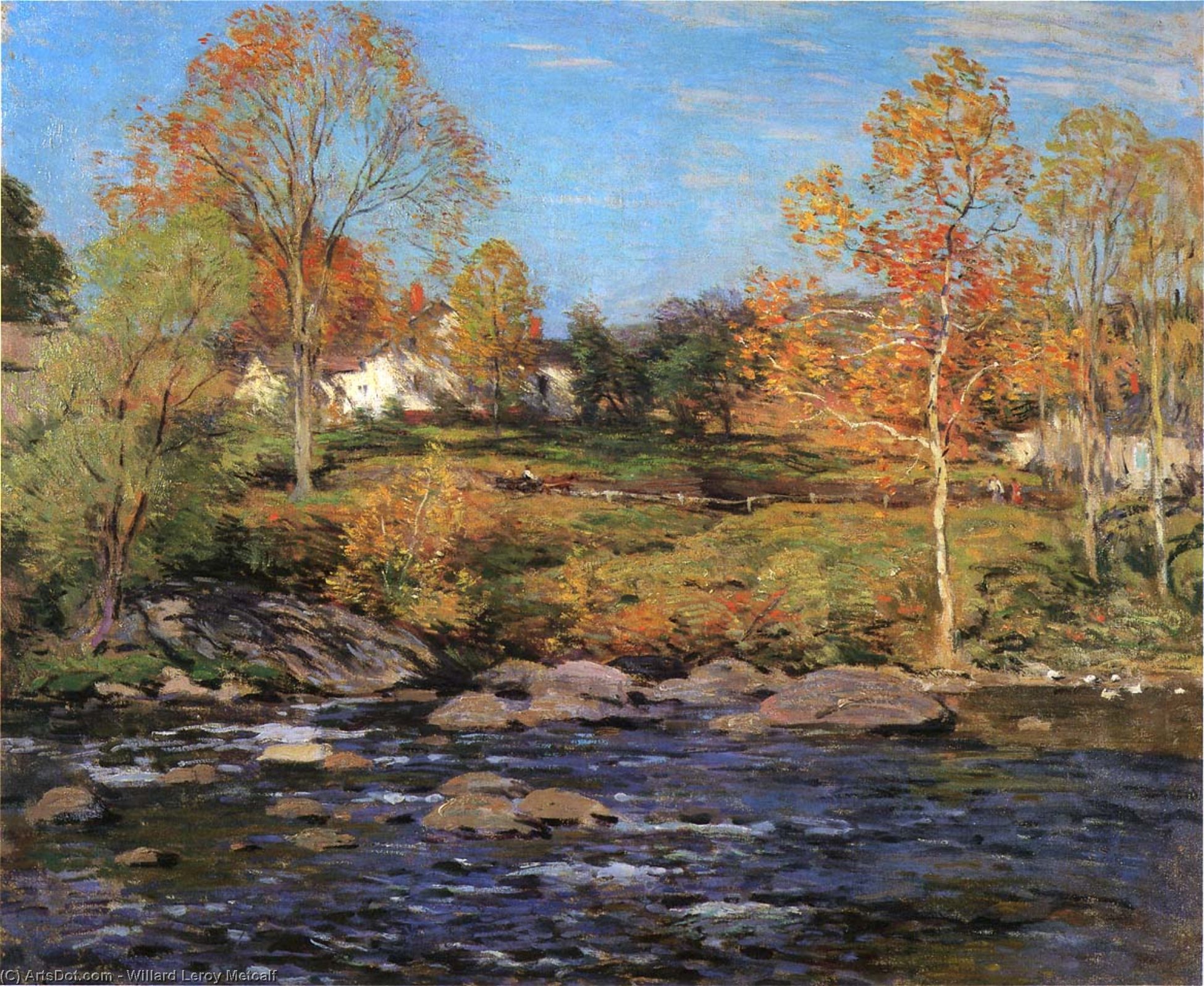 Wikioo.org - The Encyclopedia of Fine Arts - Painting, Artwork by Willard Leroy Metcalf - October Morning No. 1