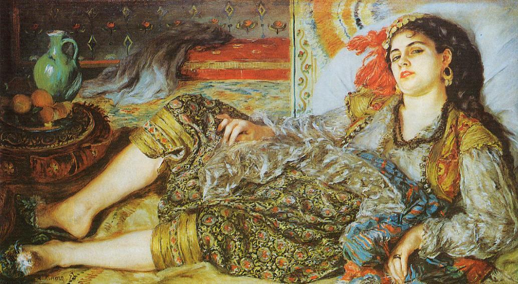 Wikioo.org – L'Enciclopedia delle Belle Arti - Pittura, Opere di Pierre-Auguste Renoir - Odalisca anche  nota  come  un  algerino  donna