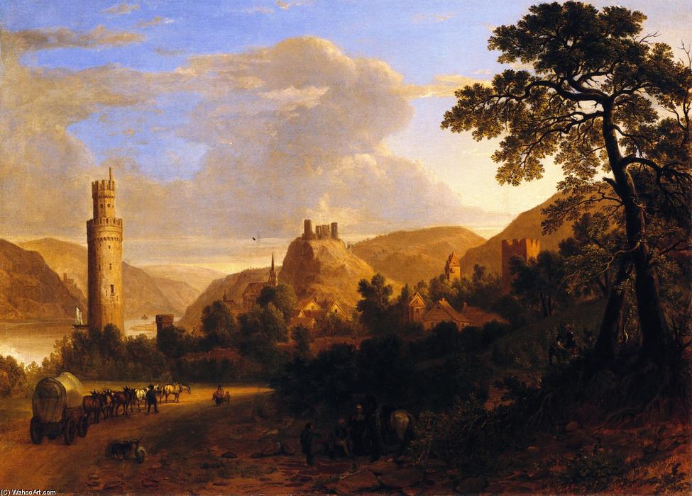 Wikioo.org - The Encyclopedia of Fine Arts - Painting, Artwork by Asher Brown Durand - Oerwesel on the Rhine