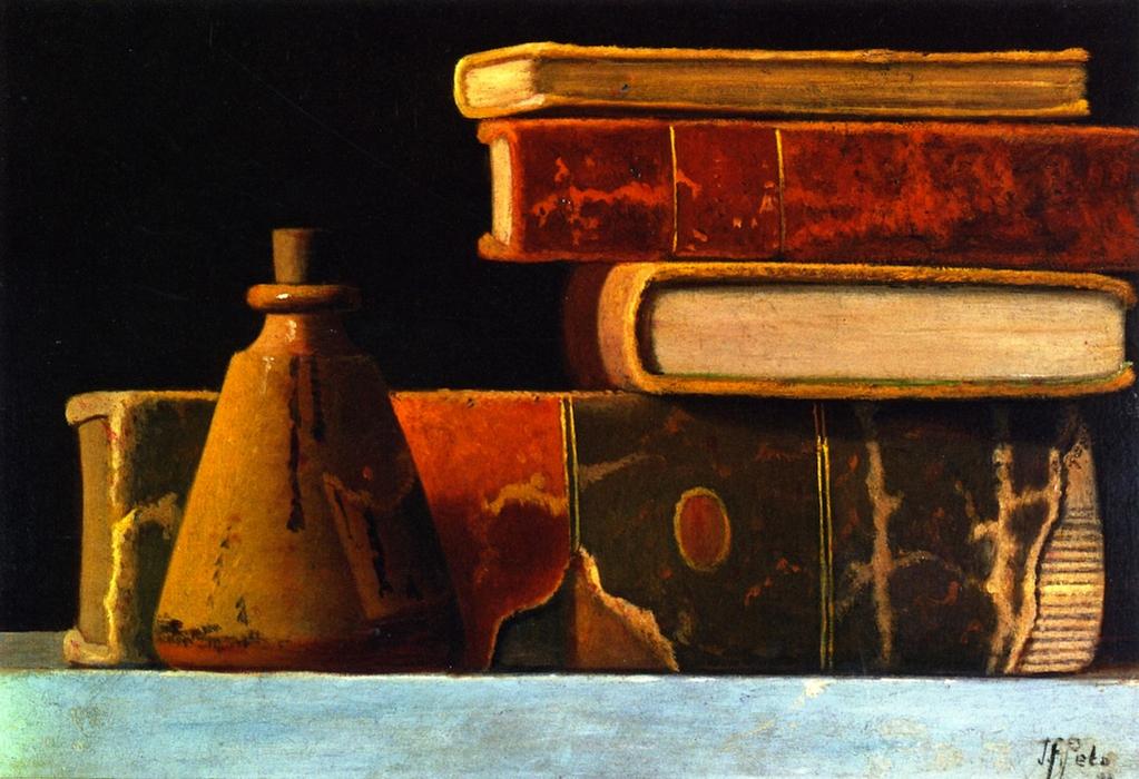 Wikioo.org – La Enciclopedia de las Bellas Artes - Pintura, Obras de arte de John Frederick Peto - derribos libros