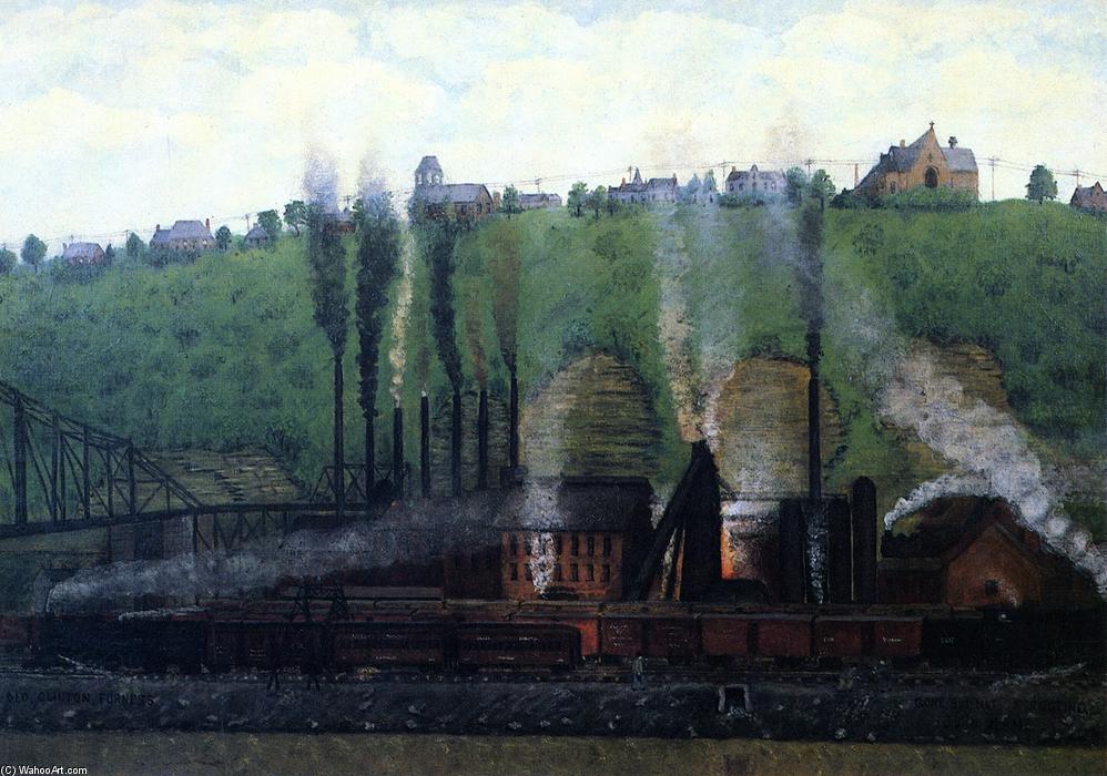 Wikioo.org - The Encyclopedia of Fine Arts - Painting, Artwork by John Kane - Old Clinton Furnace