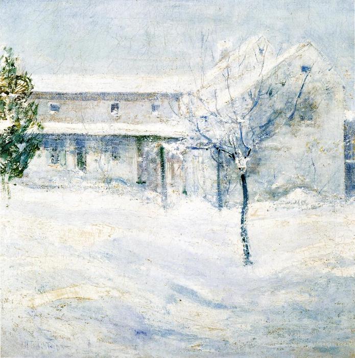 Wikioo.org - The Encyclopedia of Fine Arts - Painting, Artwork by John Henry Twachtman - Old Holley House, Cos Cob
