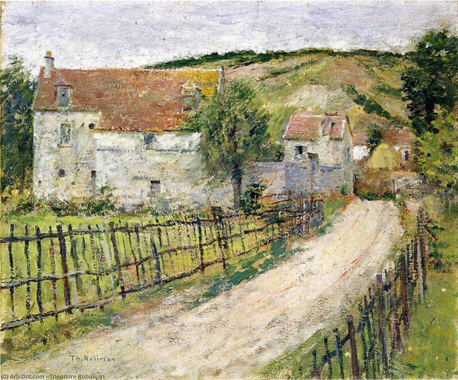 Wikioo.org - The Encyclopedia of Fine Arts - Painting, Artwork by Theodore Robinson - The Old Mills of Brookville (also known as Vieux Moulin)