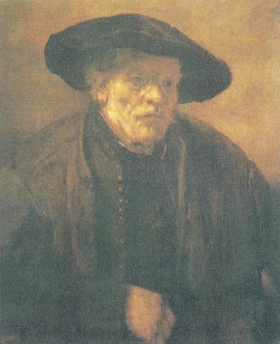 WikiOO.org - Encyclopedia of Fine Arts - Maalaus, taideteos Rembrandt Van Rijn - Old man with a Beret
