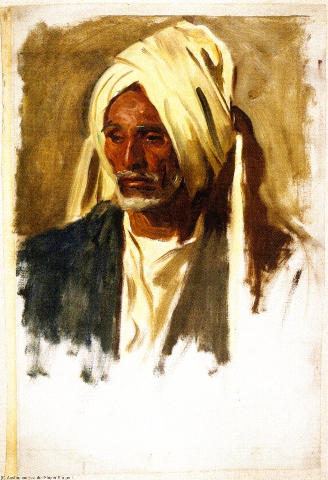 Wikioo.org - Die Enzyklopädie bildender Kunst - Malerei, Kunstwerk von John Singer Sargent - greis mit  Ein  weiß  Bart