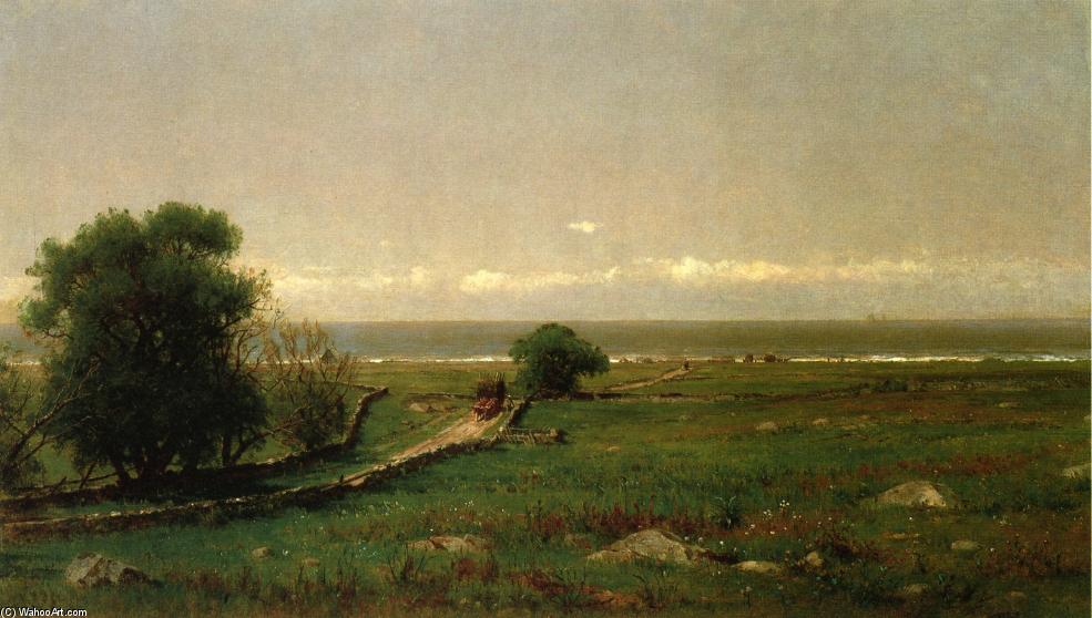 Wikioo.org - The Encyclopedia of Fine Arts - Painting, Artwork by Thomas Worthington Whittredge - The Old Road to the Sea (also known as Harvest of Seaweed)