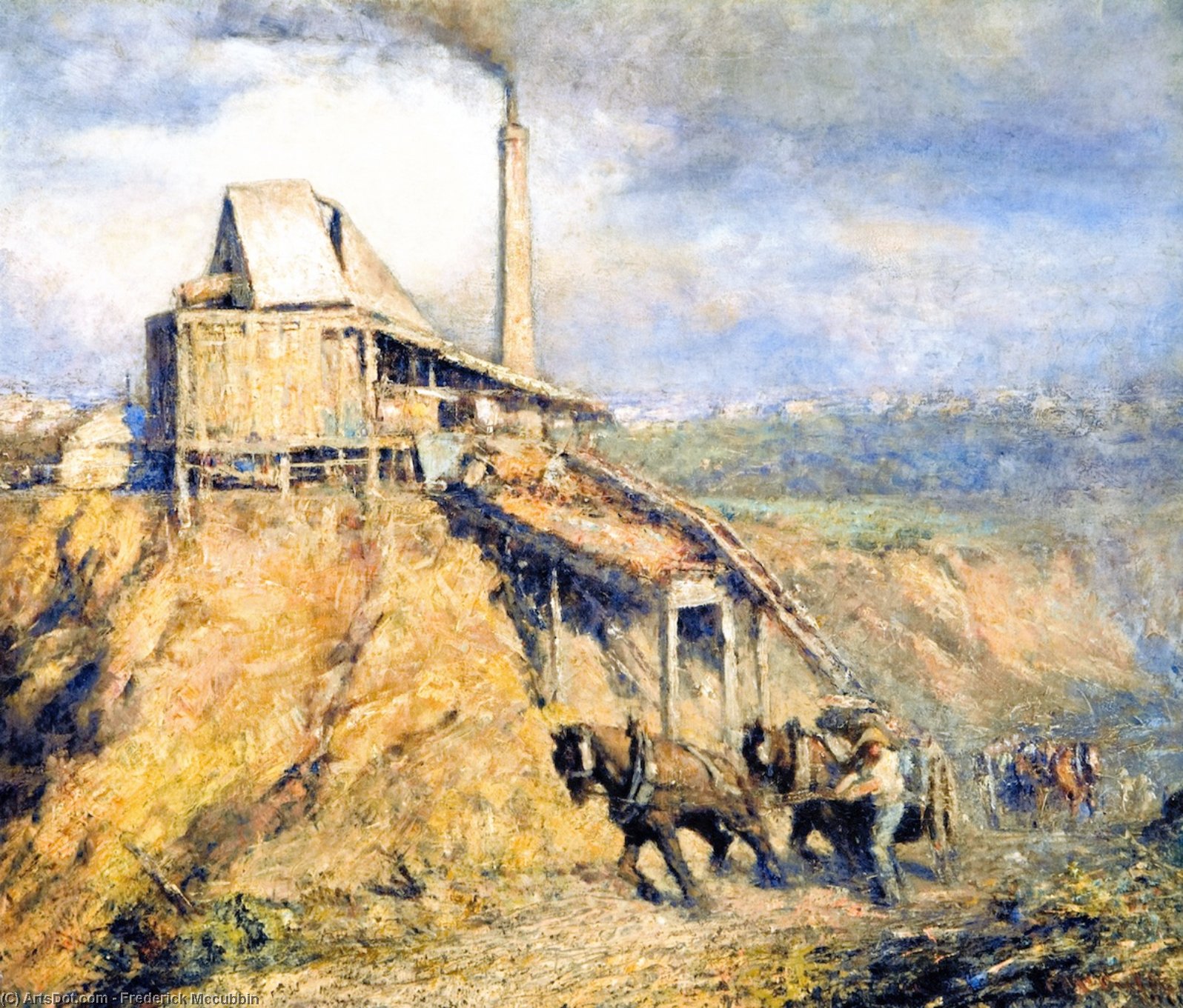 Wikioo.org - The Encyclopedia of Fine Arts - Painting, Artwork by Frederick Mccubbin - The Old Stone Crusher (also known as The Quarry)