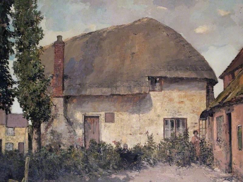 WikiOO.org - Εγκυκλοπαίδεια Καλών Τεχνών - Ζωγραφική, έργα τέχνης Alexander Jamieson - The Old Thatched Cottage