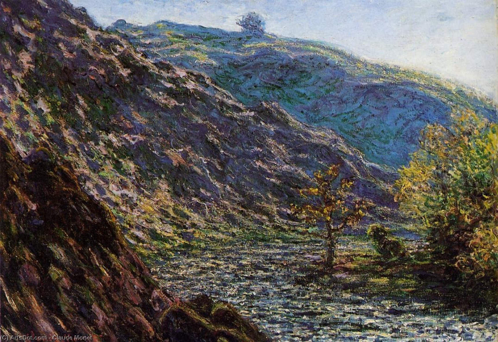 WikiOO.org - Enciclopedia of Fine Arts - Pictura, lucrări de artă Claude Monet - The Old Tree at the Confluence