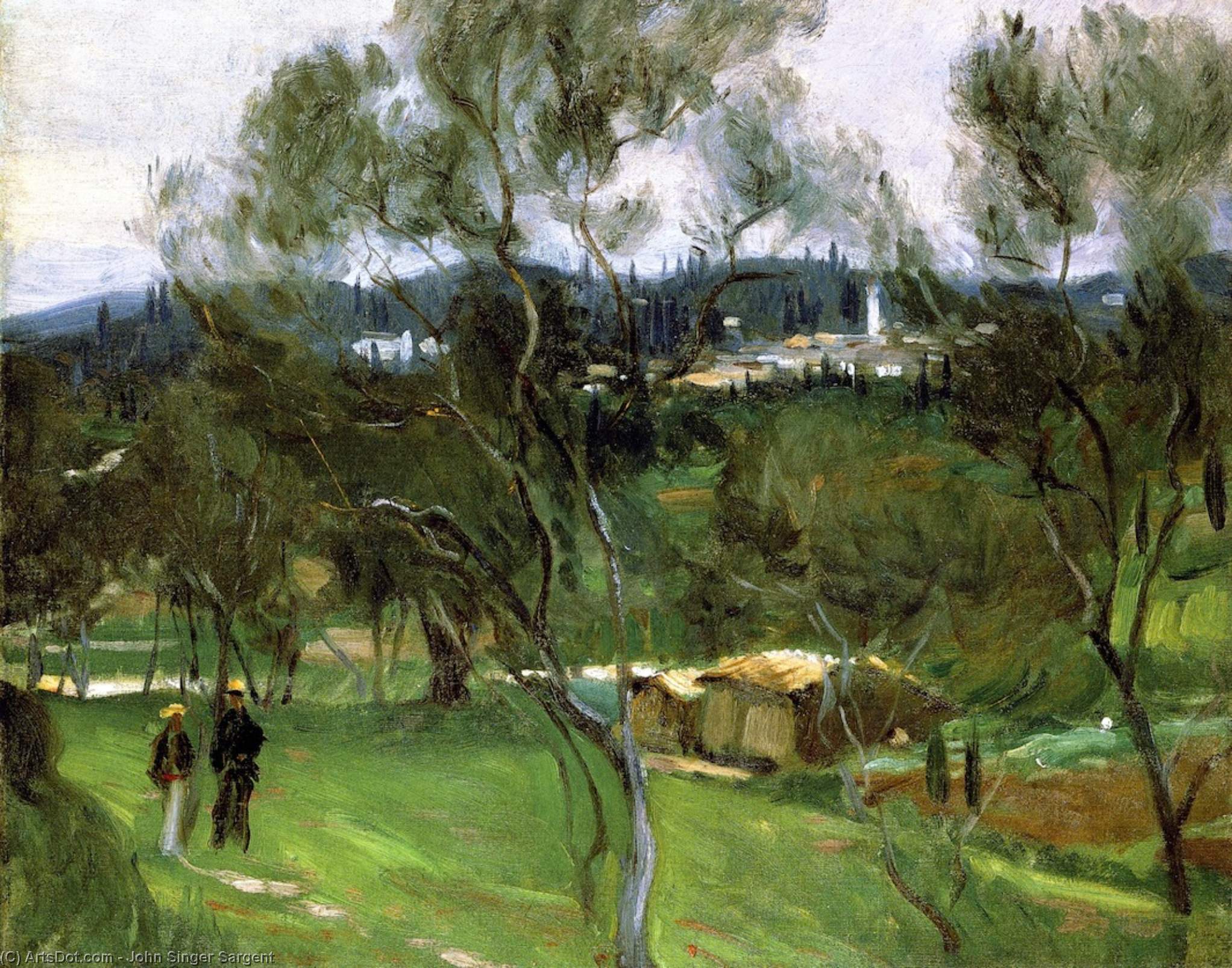 WikiOO.org - Encyclopedia of Fine Arts - Lukisan, Artwork John Singer Sargent - Olive Trees