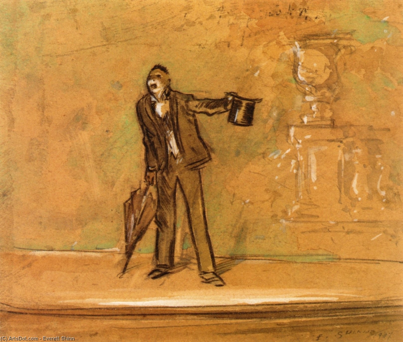 Wikioo.org - The Encyclopedia of Fine Arts - Painting, Artwork by Everett Shinn - Olympic Theater
