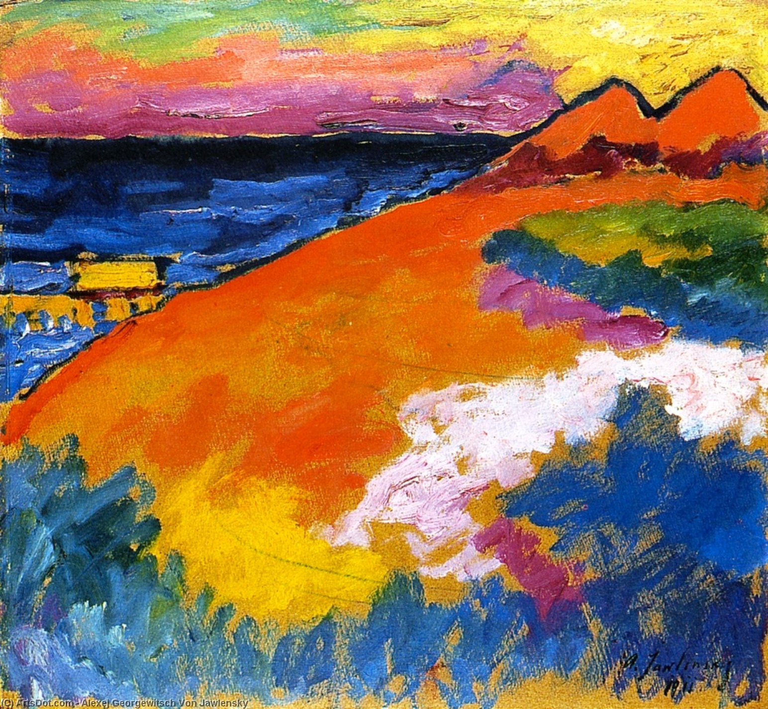 Wikioo.org - The Encyclopedia of Fine Arts - Painting, Artwork by Alexej Georgewitsch Von Jawlensky - On the Baltic