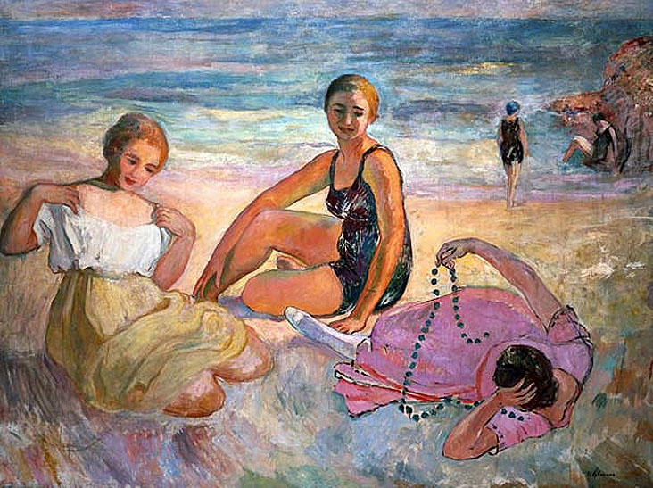 Wikioo.org - The Encyclopedia of Fine Arts - Painting, Artwork by Henri Lebasque - On the Beach
