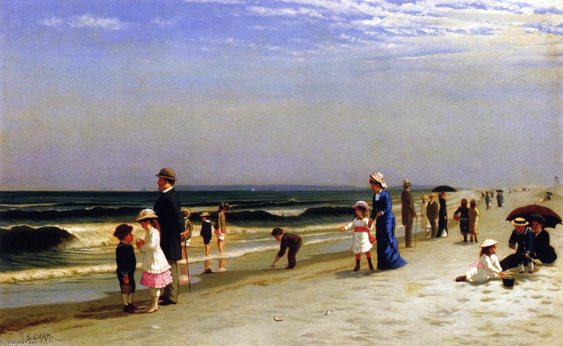 Wikioo.org - The Encyclopedia of Fine Arts - Painting, Artwork by Samuel S Carr - On the Beach at Coney Island