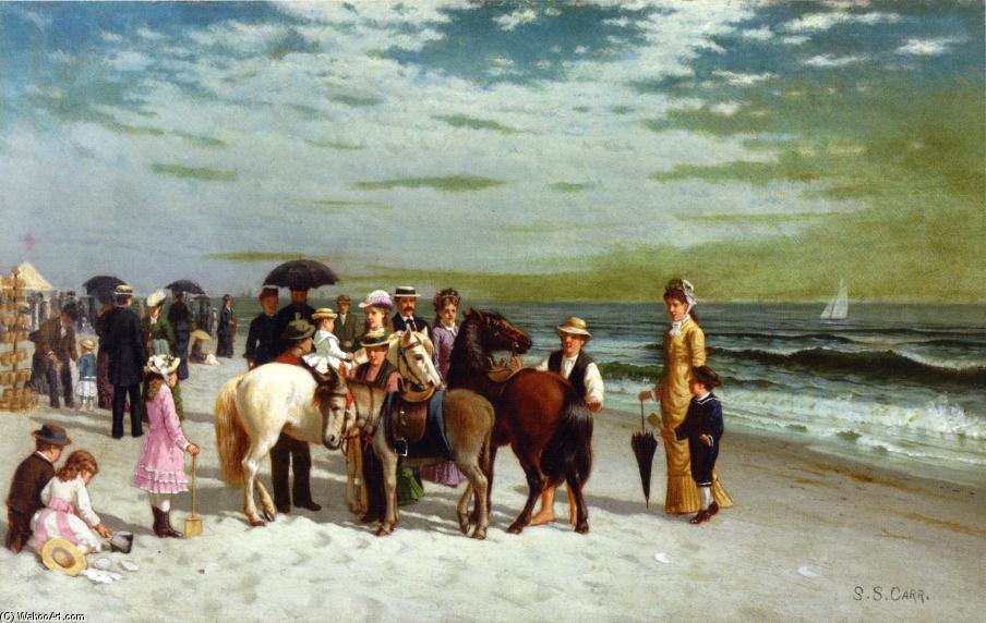 Wikioo.org - สารานุกรมวิจิตรศิลป์ - จิตรกรรม Samuel S Carr - On the Beach at Coney Island