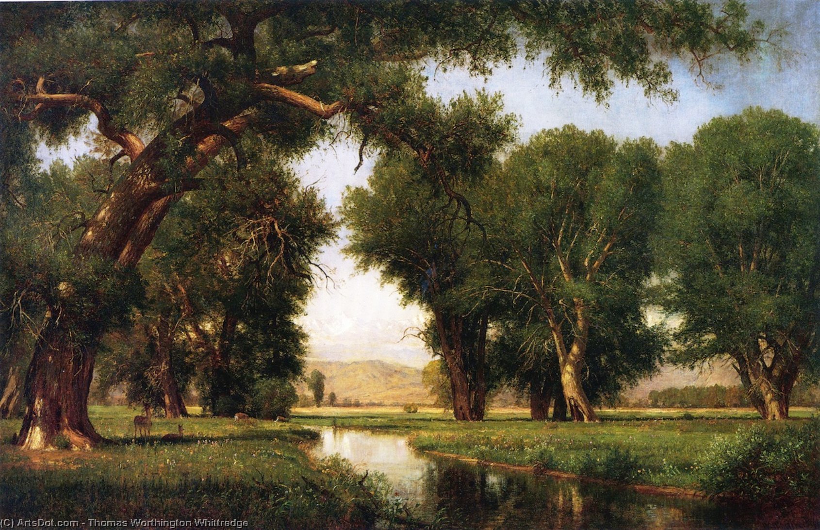 Wikioo.org - The Encyclopedia of Fine Arts - Painting, Artwork by Thomas Worthington Whittredge - On the Cache la Poudre River, Colorado