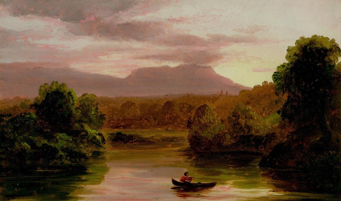 Wikioo.org - The Encyclopedia of Fine Arts - Painting, Artwork by Thomas Cole - On Catskill Creek, Sunset