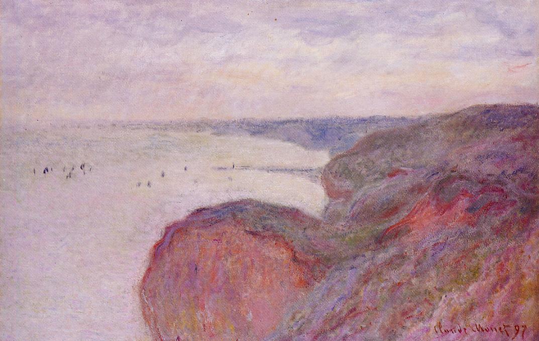 WikiOO.org - Enciclopedia of Fine Arts - Pictura, lucrări de artă Claude Monet - On the Cliff near Dieppe, Overcast Skies