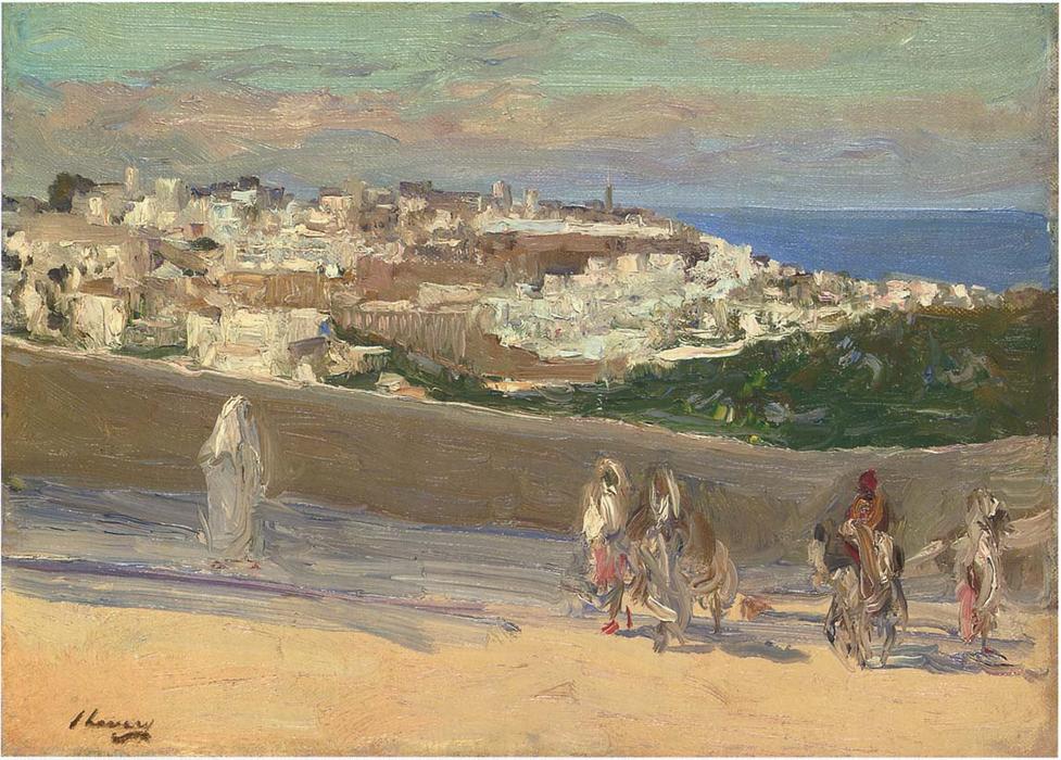 Wikioo.org - The Encyclopedia of Fine Arts - Painting, Artwork by John Lavery - On the Fez Road, Tangiers