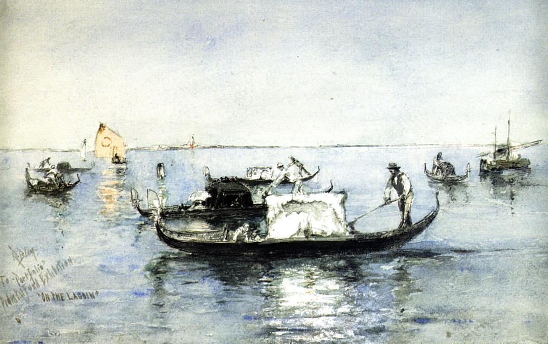 Wikioo.org - สารานุกรมวิจิตรศิลป์ - จิตรกรรม Robert Frederick Blum - On the Lagoon, Venice