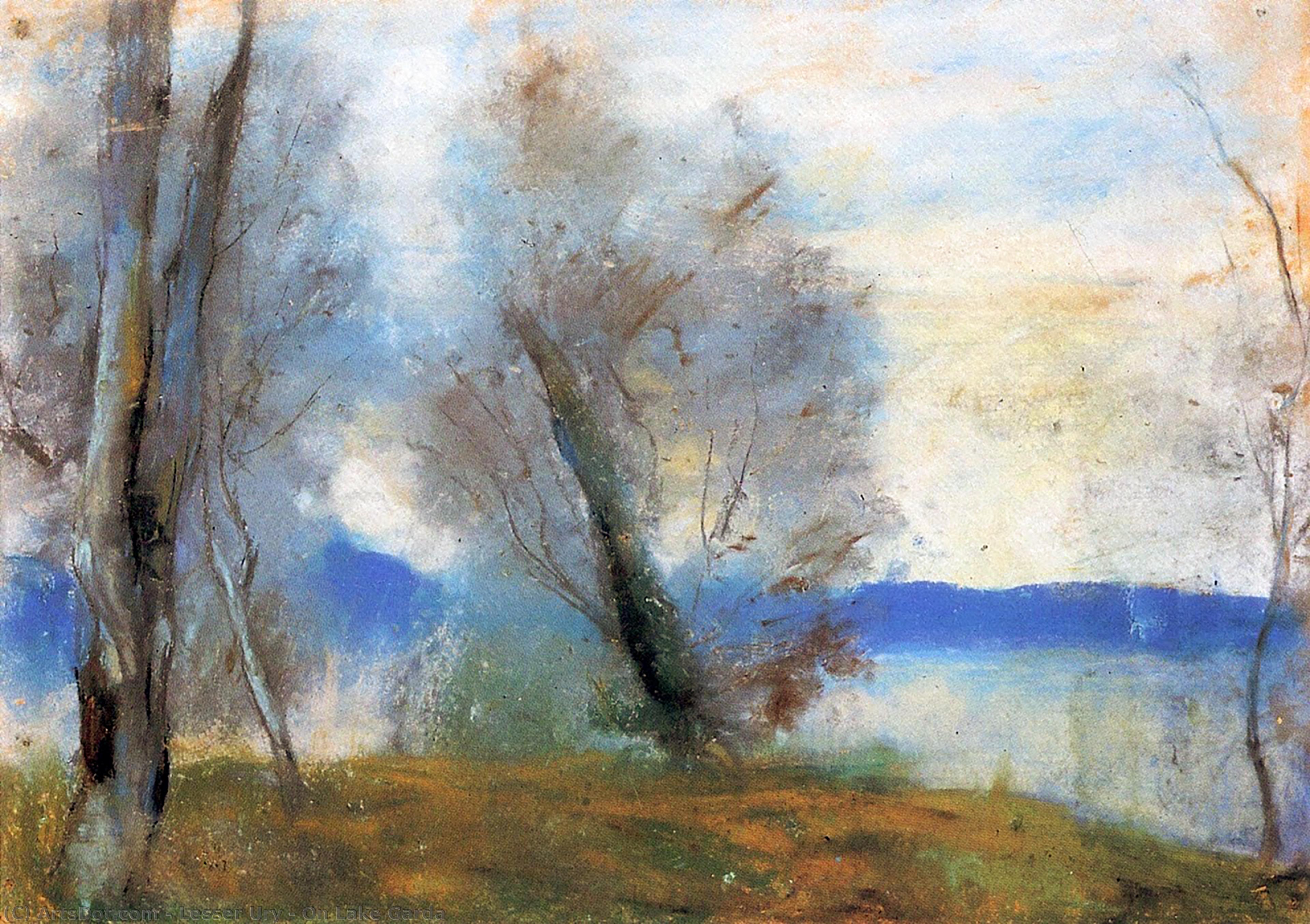 Wikioo.org - The Encyclopedia of Fine Arts - Painting, Artwork by Lesser Ury - On Lake Garda