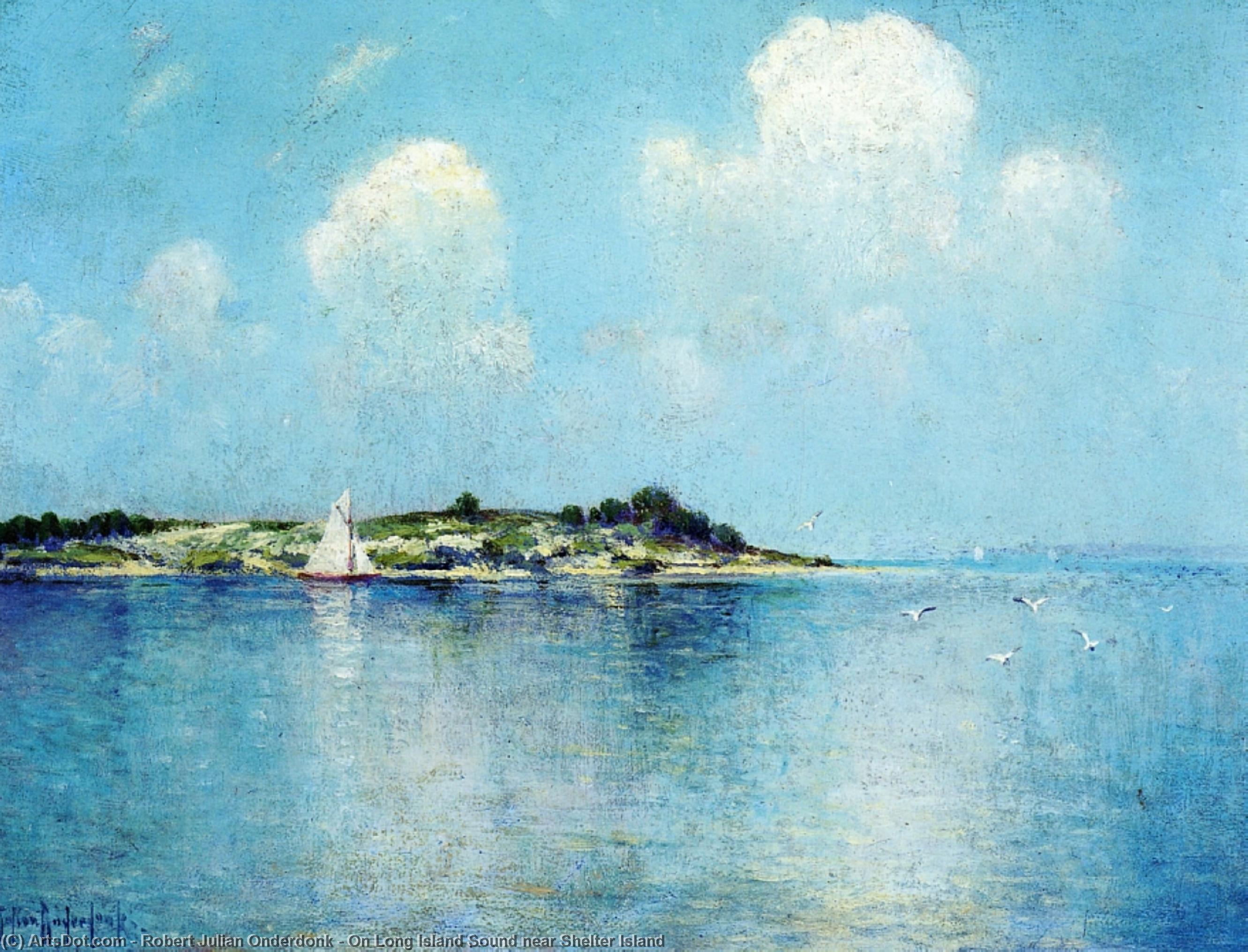 Wikioo.org - The Encyclopedia of Fine Arts - Painting, Artwork by Robert Julian Onderdonk - On Long Island Sound near Shelter Island
