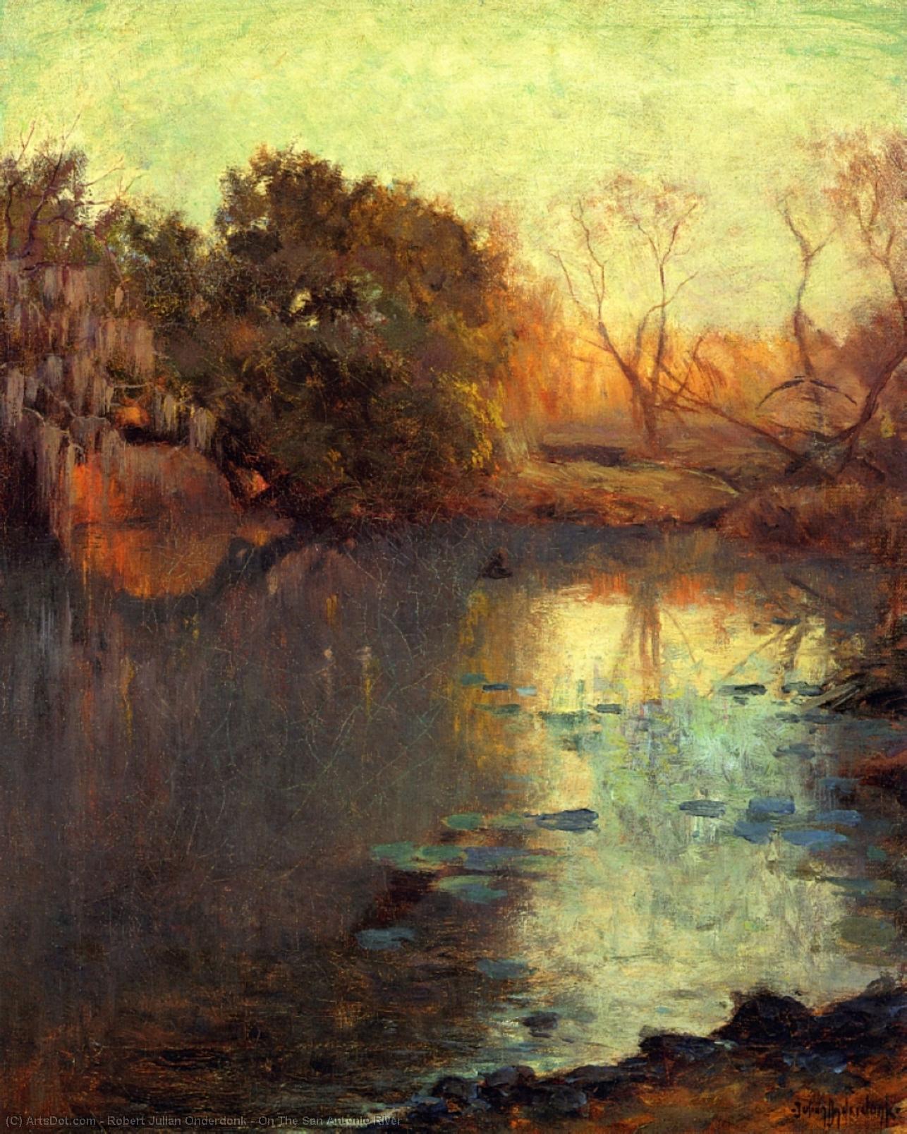 Wikioo.org - The Encyclopedia of Fine Arts - Painting, Artwork by Robert Julian Onderdonk - On The San Antonio River