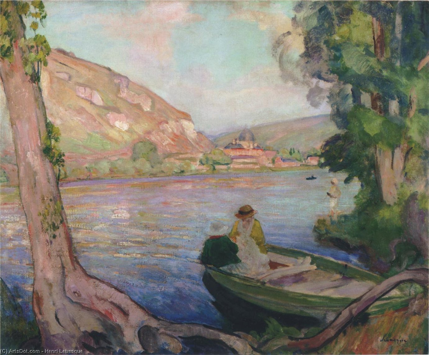 WikiOO.org - Encyclopedia of Fine Arts - Lukisan, Artwork Henri Lebasque - On the Seine at Andelys