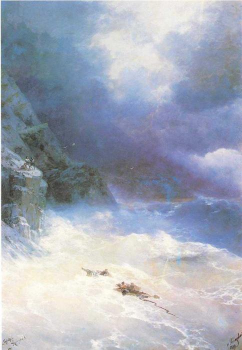 Wikioo.org - The Encyclopedia of Fine Arts - Painting, Artwork by Ivan Aivazovsky - On the storm