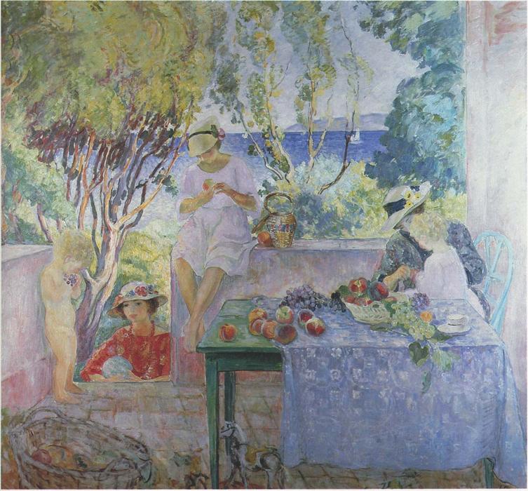 WikiOO.org - Encyclopedia of Fine Arts - Maleri, Artwork Henri Lebasque - On the terrace