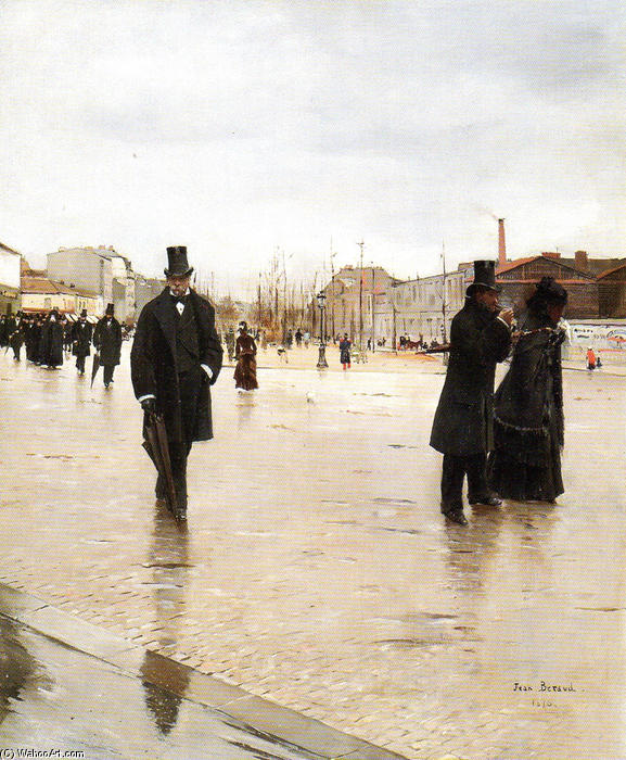 Wikioo.org - สารานุกรมวิจิตรศิลป์ - จิตรกรรม Jean Georges Béraud - On the Way Back from the Funeral