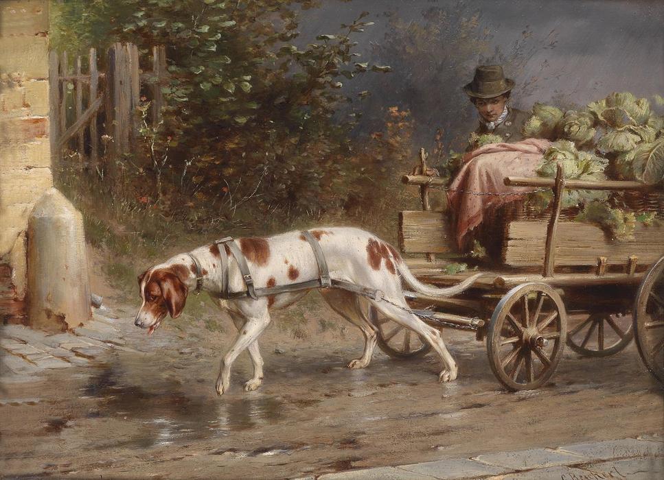 Wikioo.org - The Encyclopedia of Fine Arts - Painting, Artwork by Carl Reichert - On the way to market