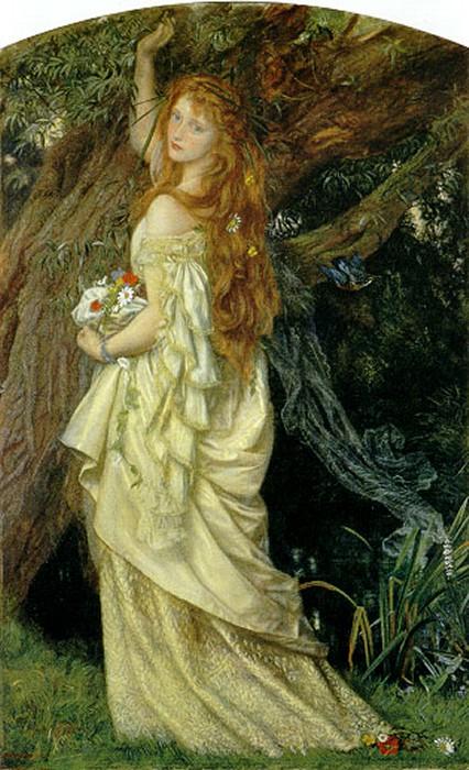 Wikioo.org - The Encyclopedia of Fine Arts - Painting, Artwork by Arthur Hughes - Ophelia (And will he not come again?'')''