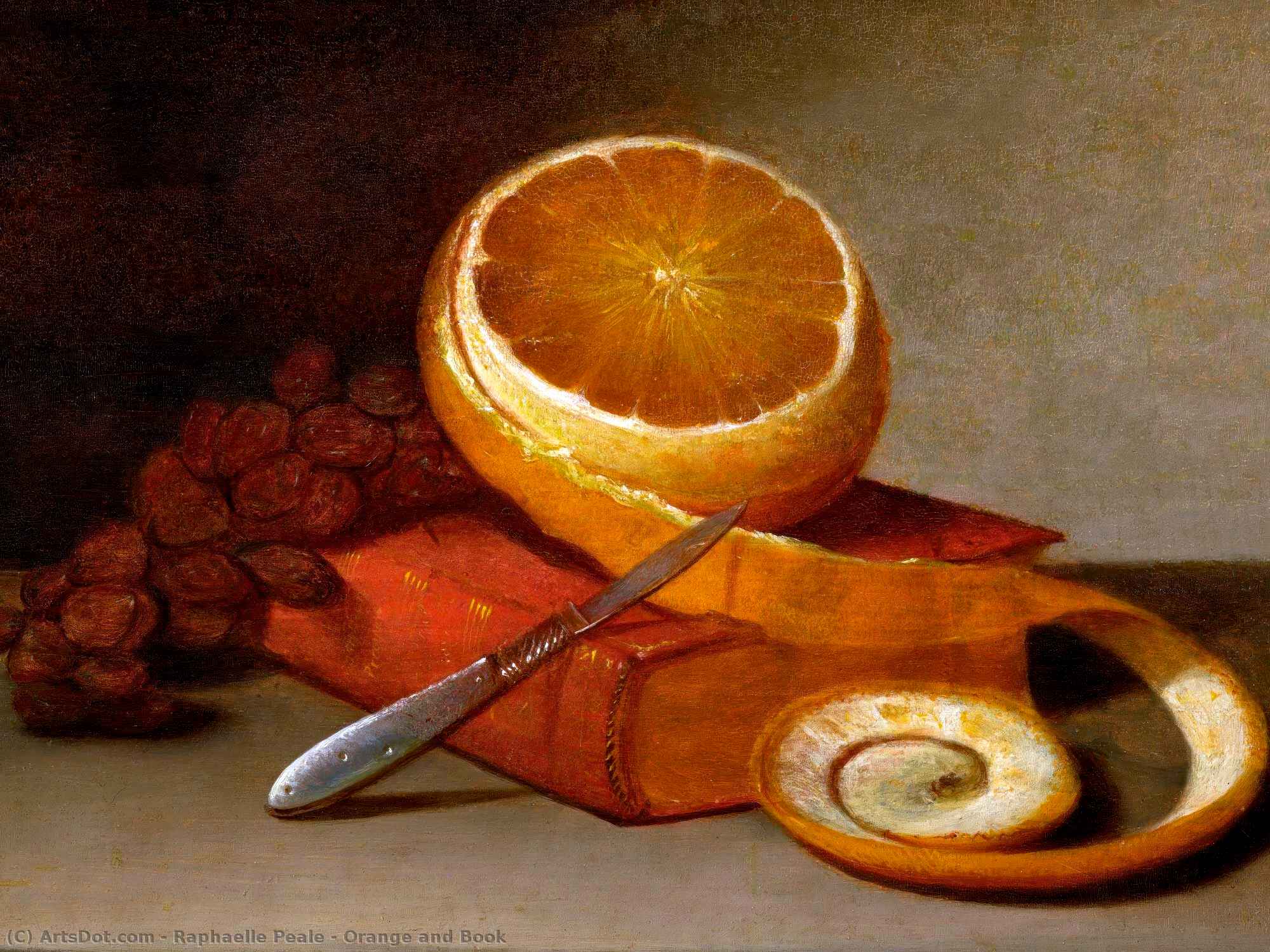Wikioo.org - The Encyclopedia of Fine Arts - Painting, Artwork by Raphaelle Peale - Orange and Book