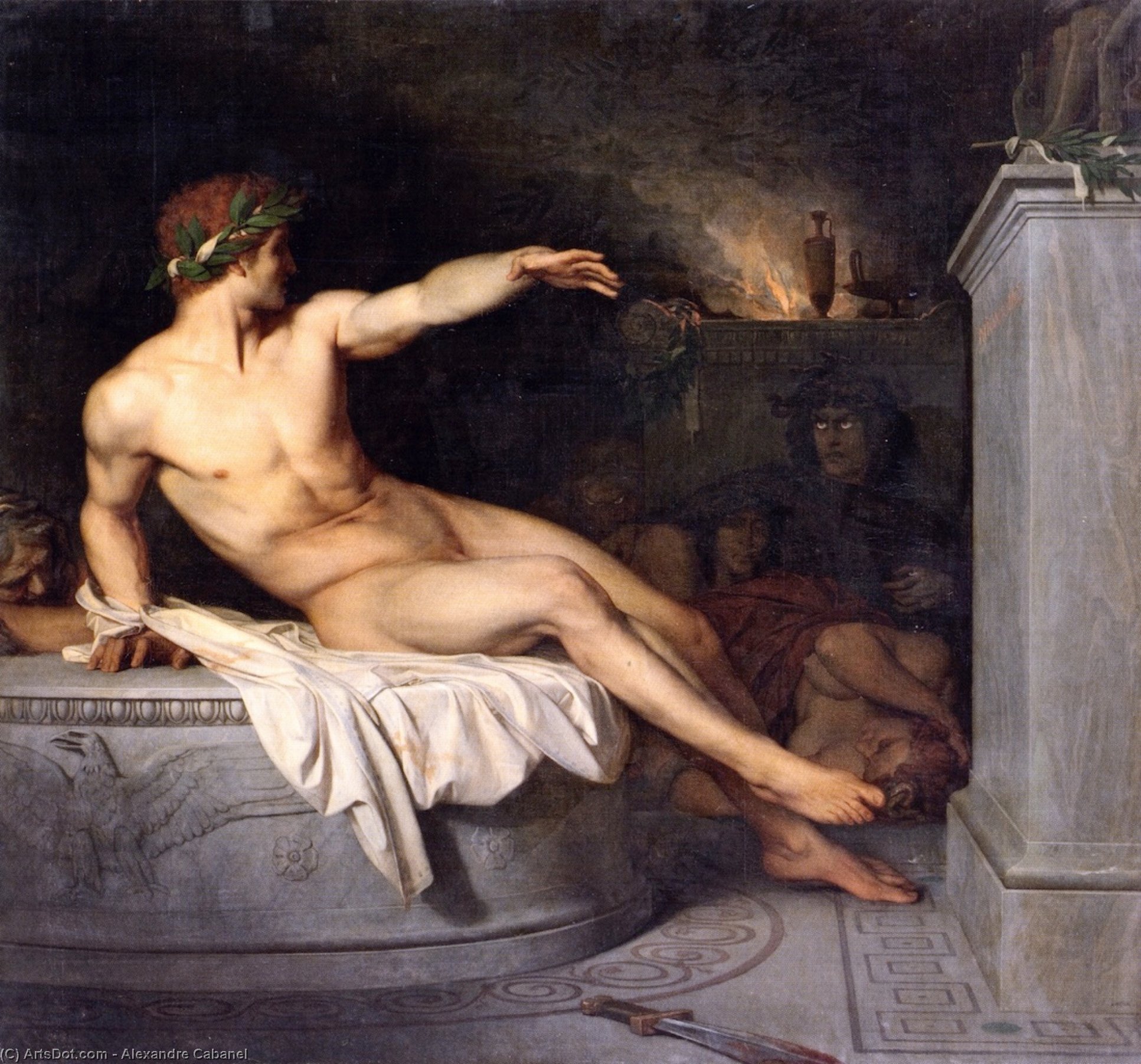 Wikioo.org - The Encyclopedia of Fine Arts - Painting, Artwork by Alexandre Cabanel - Orestes