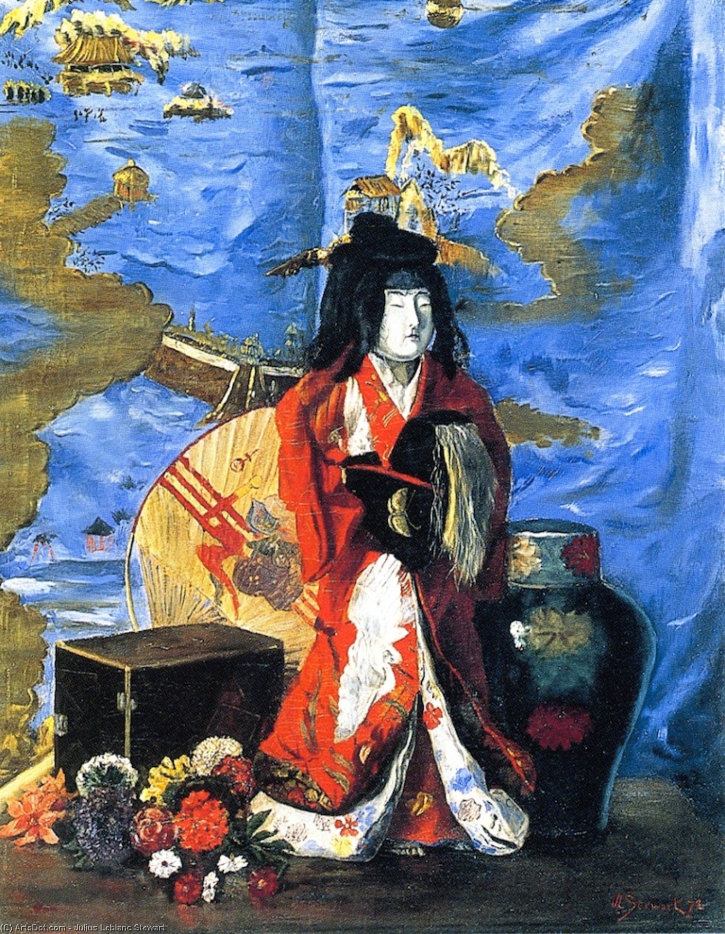 WikiOO.org - Enciklopedija dailės - Tapyba, meno kuriniai Julius Leblanc Stewart - Oriental Still LIfe