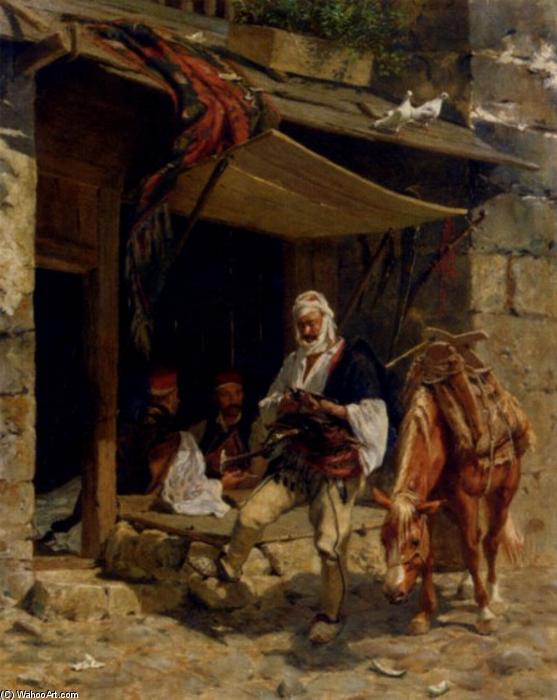 Wikioo.org - The Encyclopedia of Fine Arts - Painting, Artwork by Otto Didrik Ottesen - Osmanische Soldaten bei einer Rast