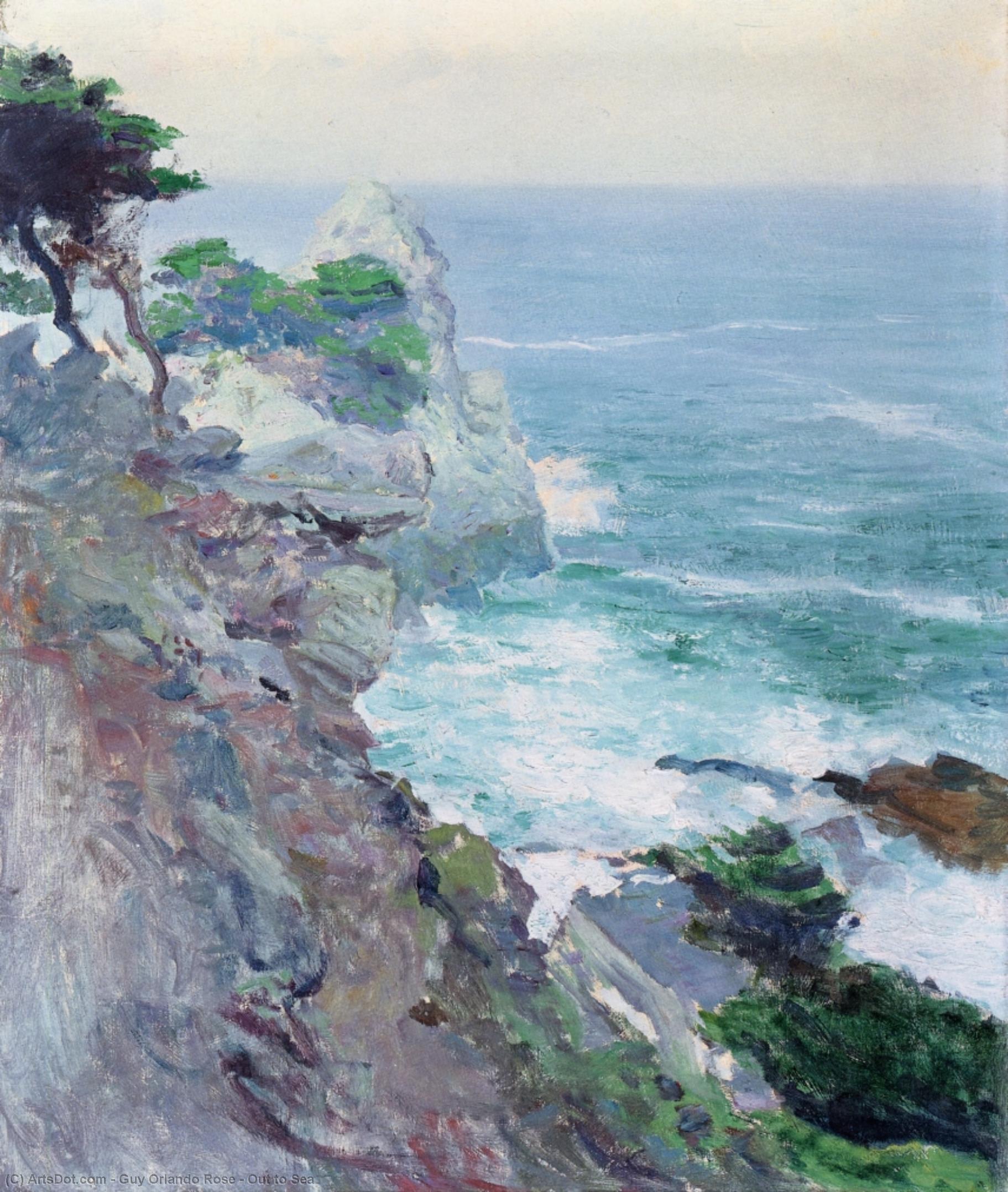 Wikioo.org - The Encyclopedia of Fine Arts - Painting, Artwork by Guy Orlando Rose - Out to Sea