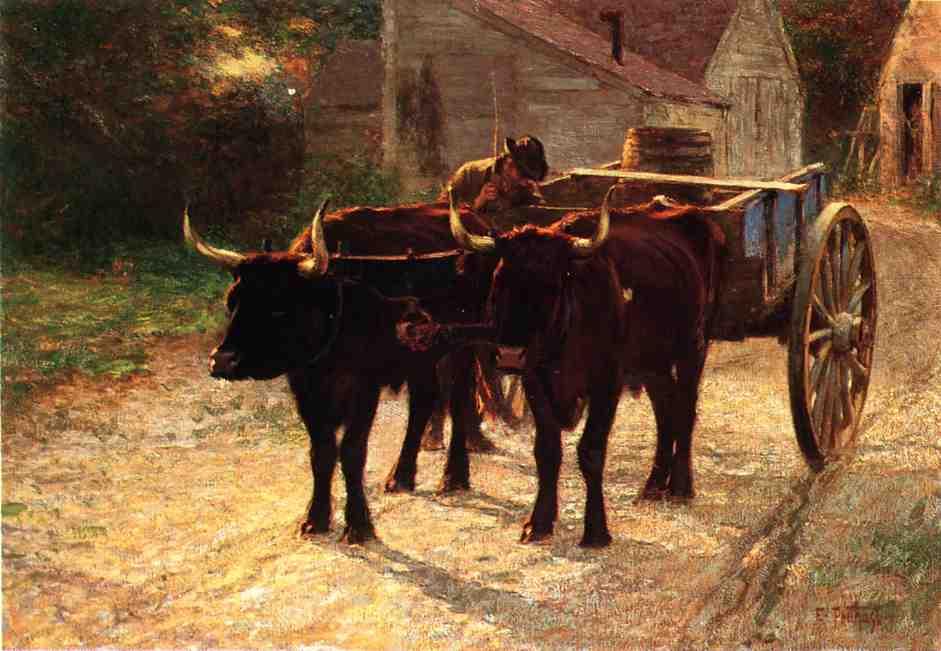 Wikioo.org - The Encyclopedia of Fine Arts - Painting, Artwork by Edward Henry Potthast - The Ox Cart