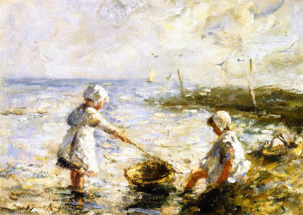 Wikioo.org - The Encyclopedia of Fine Arts - Painting, Artwork by Robert Gemmell Hutchison - Paddling in the Shallows