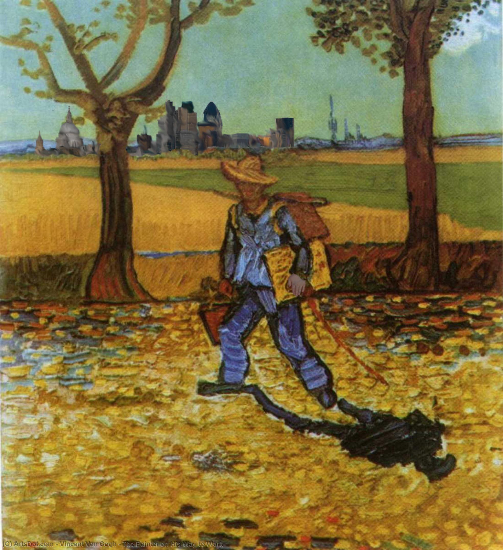 Wikioo.org - The Encyclopedia of Fine Arts - Painting, Artwork by Vincent Van Gogh - The Painter on His Way to Work