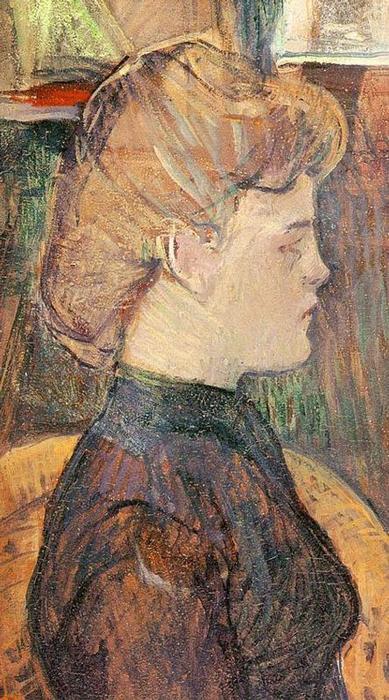 Wikioo.org - The Encyclopedia of Fine Arts - Painting, Artwork by Henri De Toulouse Lautrec - The Painter's Model Helene Vary in the Studio