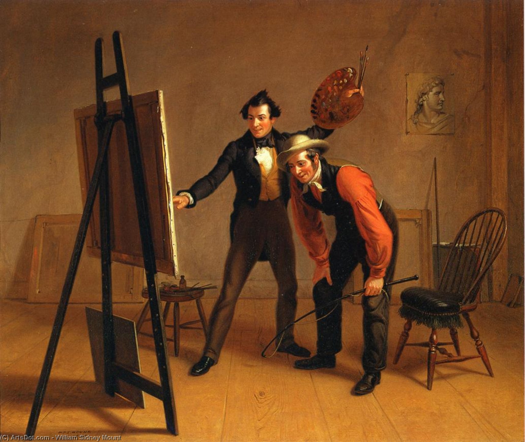 Wikioo.org - The Encyclopedia of Fine Arts - Painting, Artwork by William Sidney Mount - The Painter's Triuimph (also known as Artist Showing His Own Work)