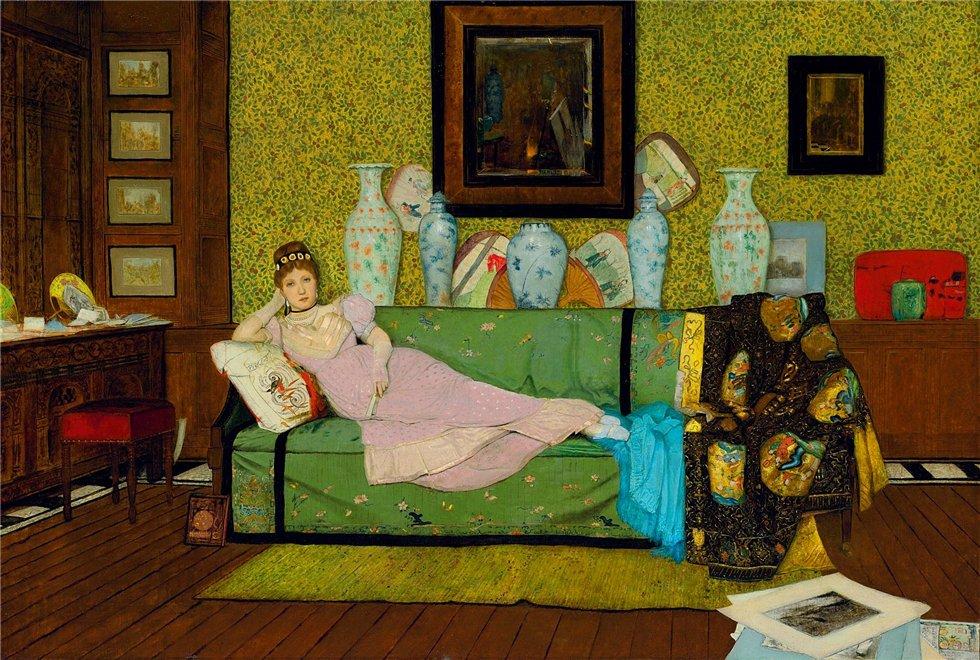 Wikioo.org - The Encyclopedia of Fine Arts - Painting, Artwork by John Atkinson Grimshaw - Paintings In the Artists House
