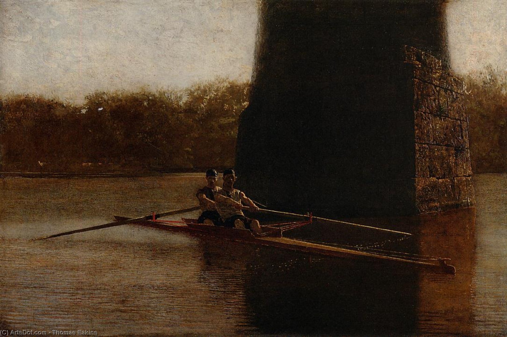 Wikioo.org - The Encyclopedia of Fine Arts - Painting, Artwork by Thomas Eakins - The Pair Oared Shell