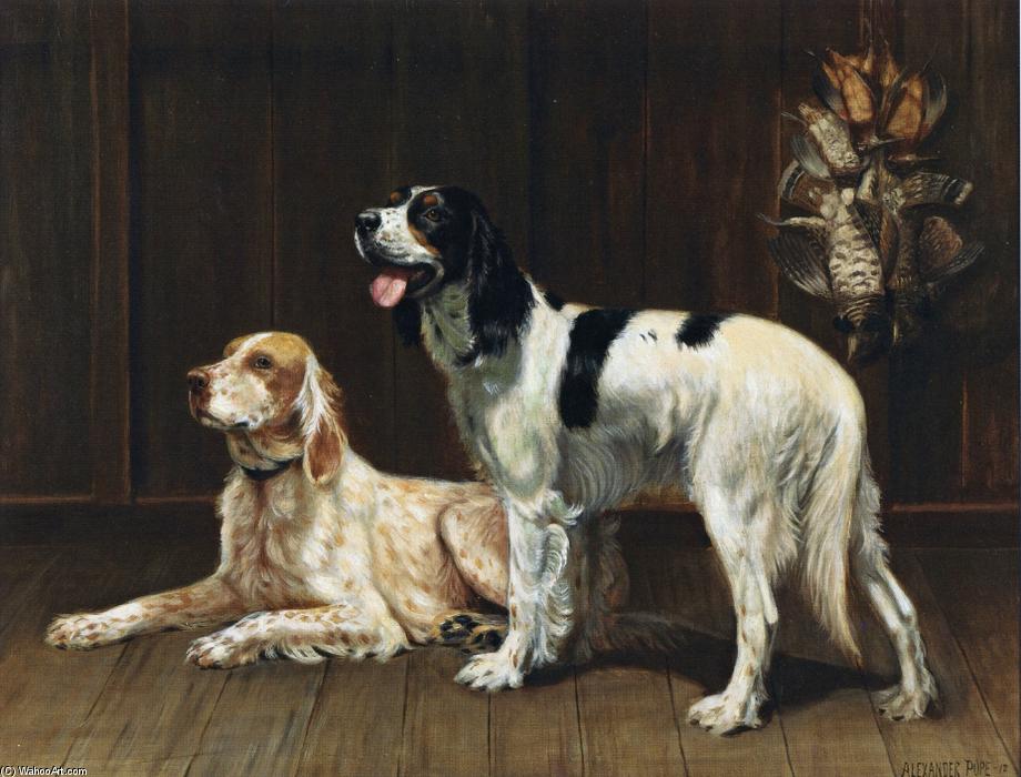Wikioo.org - The Encyclopedia of Fine Arts - Painting, Artwork by Alexander Pope - A Pair of Setters